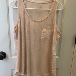 Calvin Klein Tan Sleeveless Tank Top